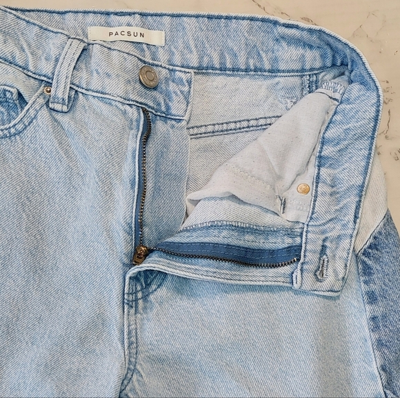 Pacsun High Rise Wide-leg Baggy Jeans With Patchwork Side Panels, Size 25 - Picture 10 of 12